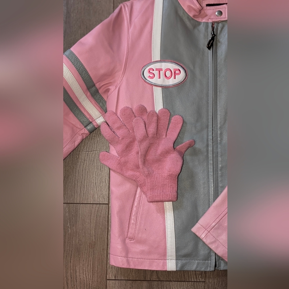 Teen/Jr Racing Leather Jacket - Picture 5 of 12